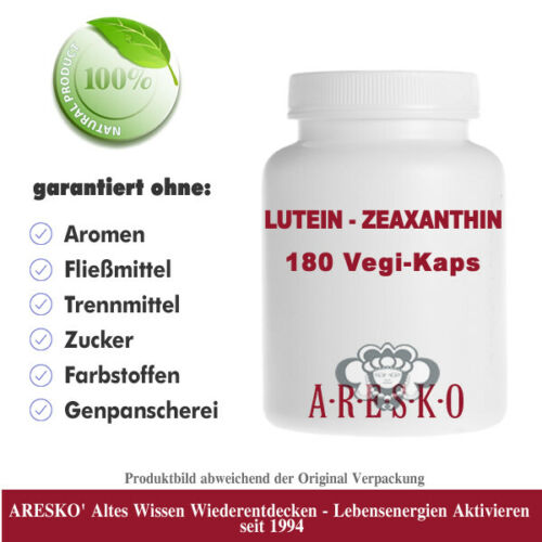 Lutein - Zeaxanthin 180 Vegi-Kaps - Beste ARESKO' Qualität